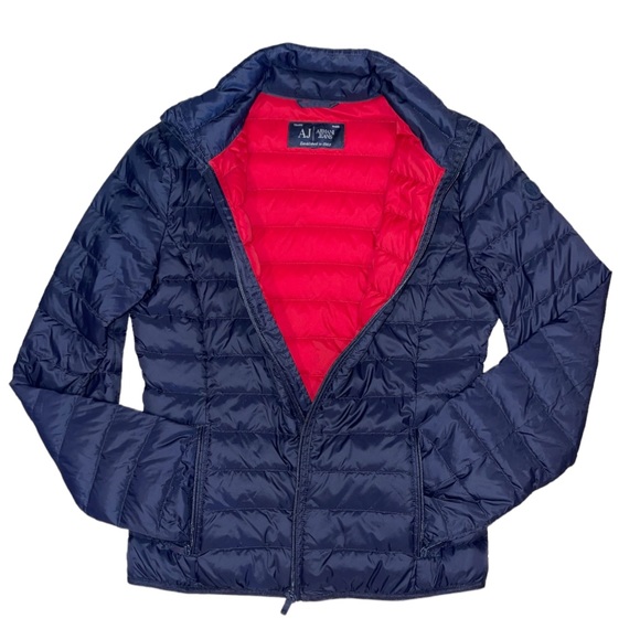 Armani Jeans Woman’s Black Packable Puffer Jacket - Picture 2 of 5